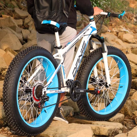 Bicicleta eléctrica FAT White Danis, 400 W, 10Ah