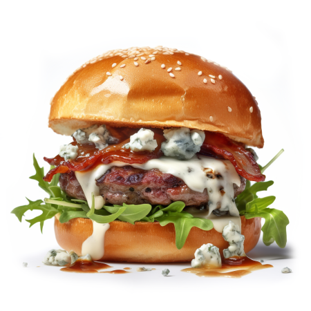 Hamburguesa de queso azul