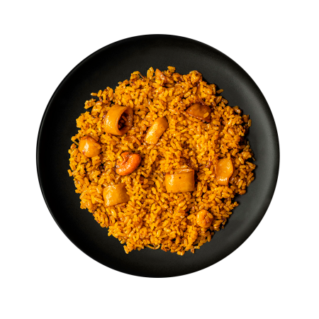 Seafood paella